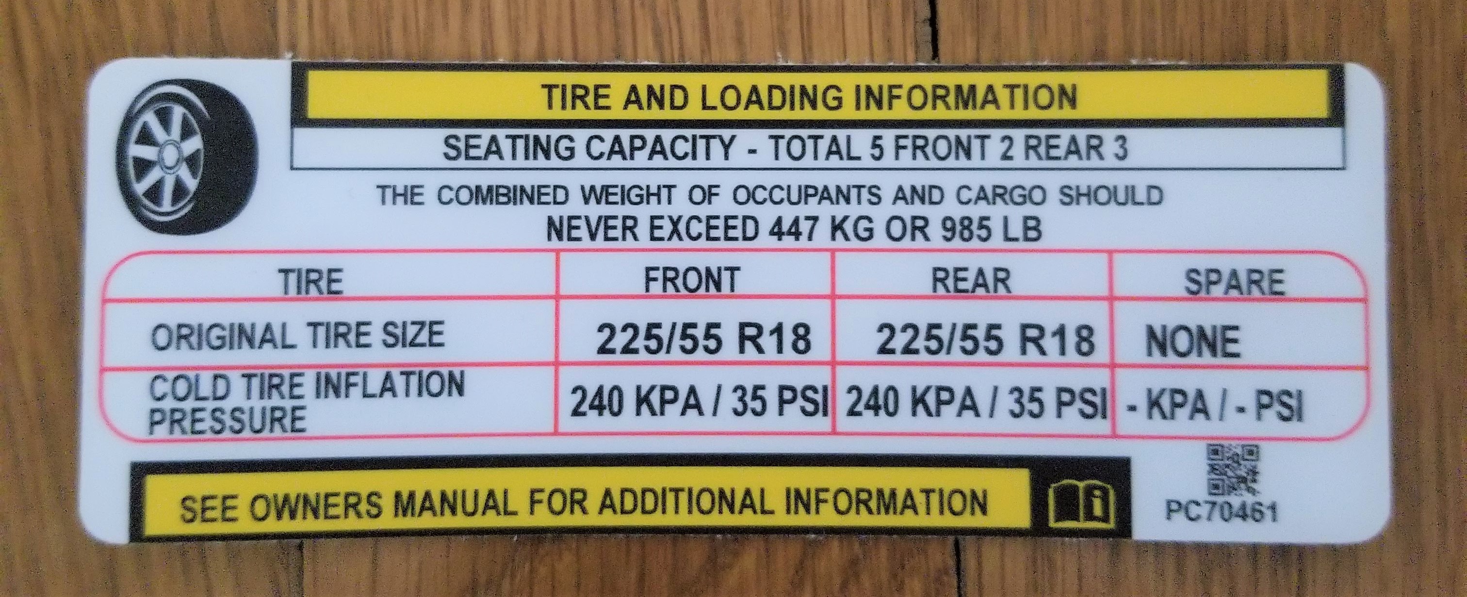 30 Tire And Loading Information Label - Label Design Ideas 2020